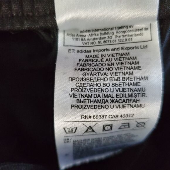 Adidas Men's Size Small Black and Gold 3 Stripe Jogger Pants - Picture 10 of 10